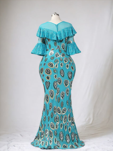 Blue  Sequin dress
