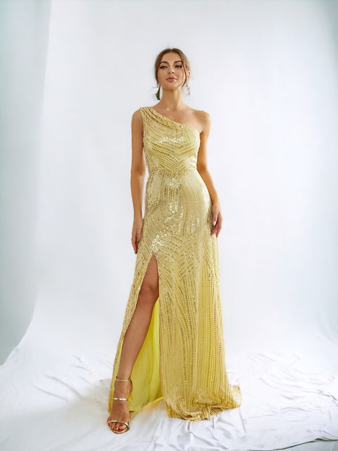 Light Yellow Sequin Dress