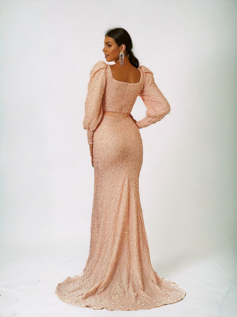  Pink Sequin Dress