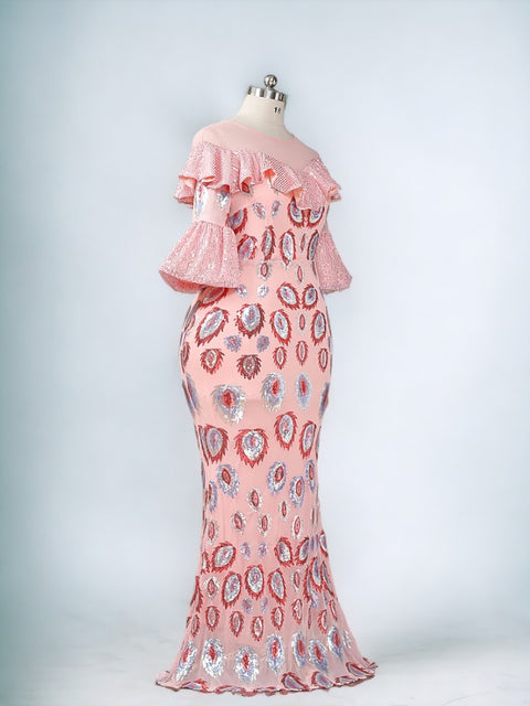 Pink Dress Sequin  Size Plus
