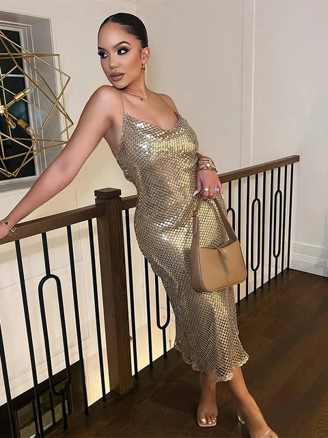 Gold Sequin   Dress