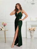 Green Long Sequin Dress