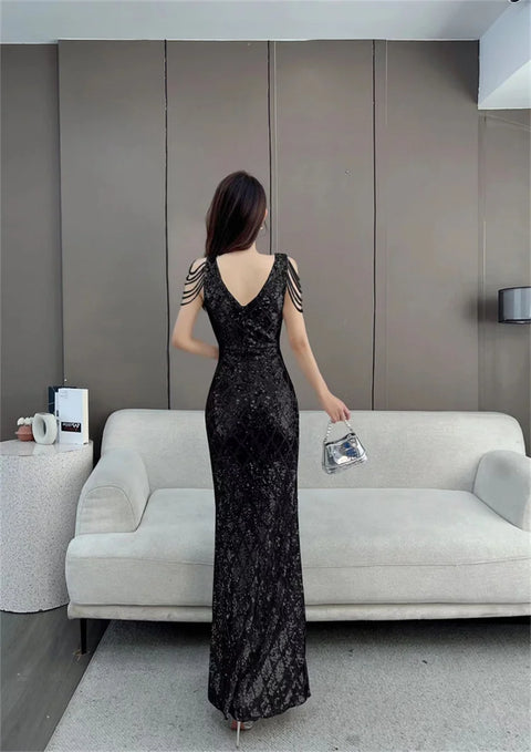 Black Sequin  Dress