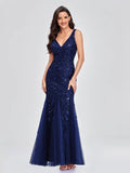 Blue Sequin Bridesmaid Dresses