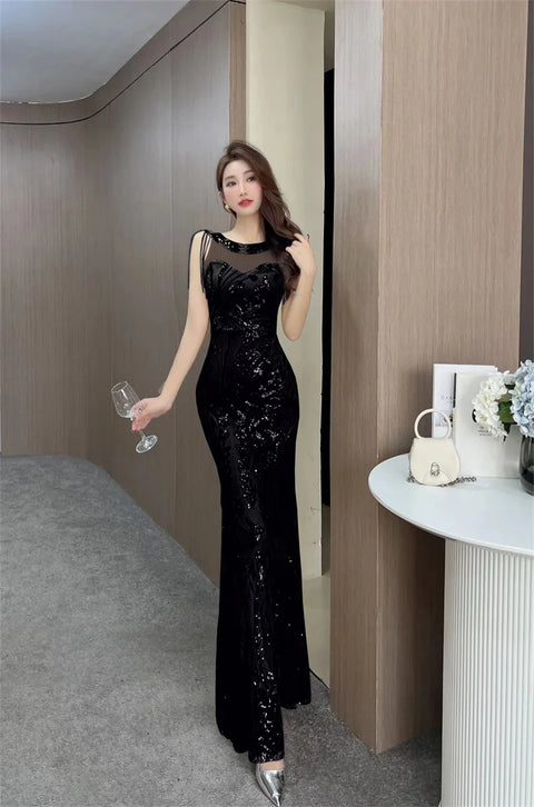Black Sequin Sparkle Dress
