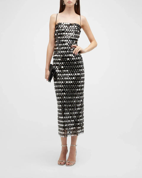 Sequin Dress With Straps black 