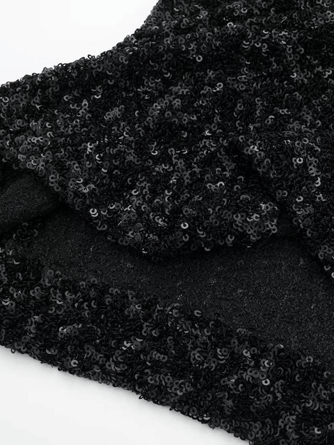 Black Sequins Dress