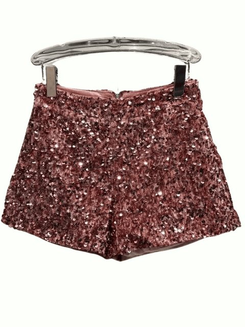 Pink Sequin Shorts