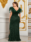  Green Sequin Dress Plus Size