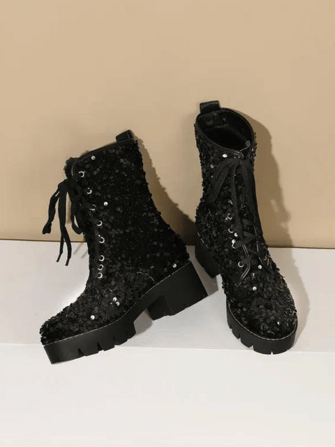 Glitter Boots black