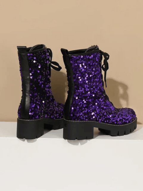 Glitter Boots purple