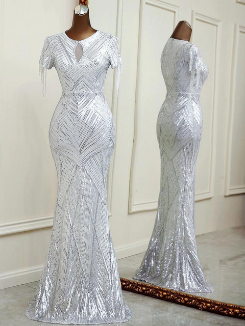 Silver Sequin Dress
