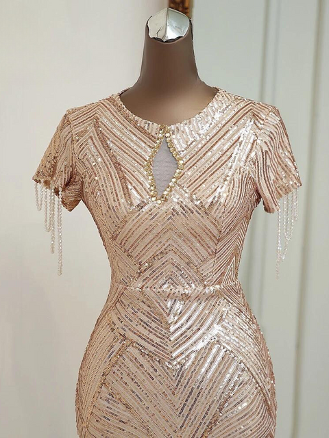 Rose Gold Sequin Dress