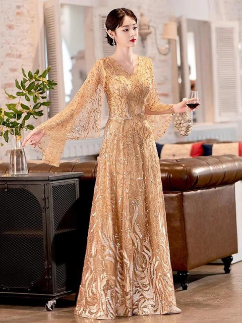  Gold Sequin Dress