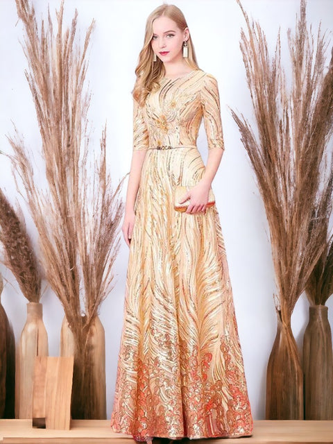 Gold Sequins Dress