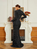 Black Sequin Formal Dress