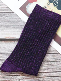 Womens Glitter Socks Purple