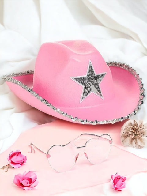 Sequin Cowgirl Hat Pink