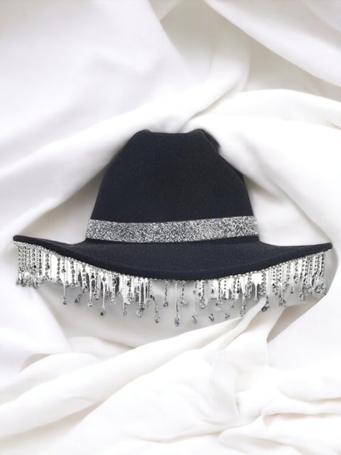 Sequin Cowgirl Hat Black
