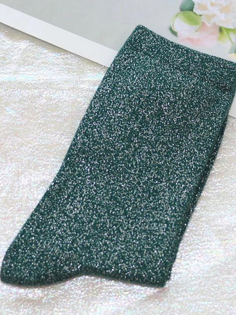 Sequin Socks Green