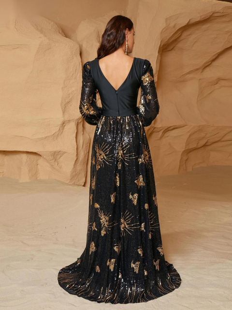  Black Dress  Gold Sequin