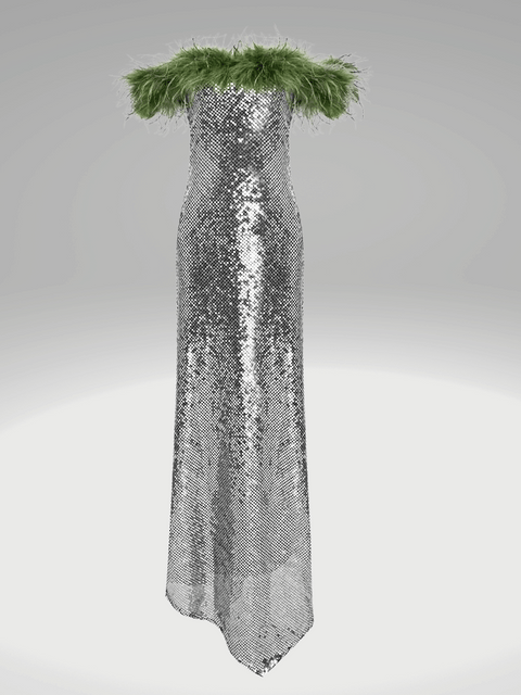 Silver Sequin   Dress