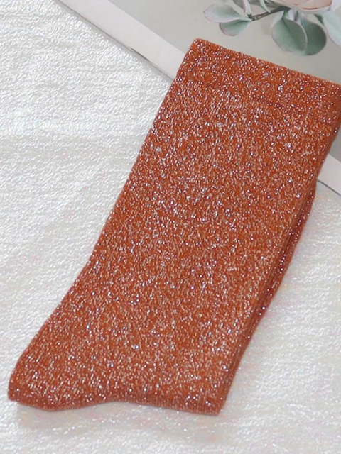 Sequin Socks Orange