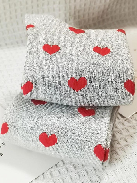 Heart Sequin Socks