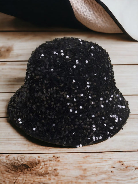 Glitter Bucket Hat Black
